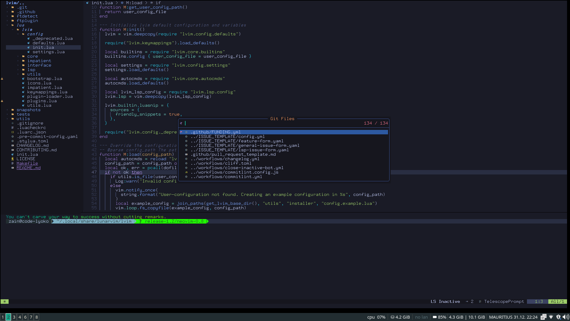 neovim showcase